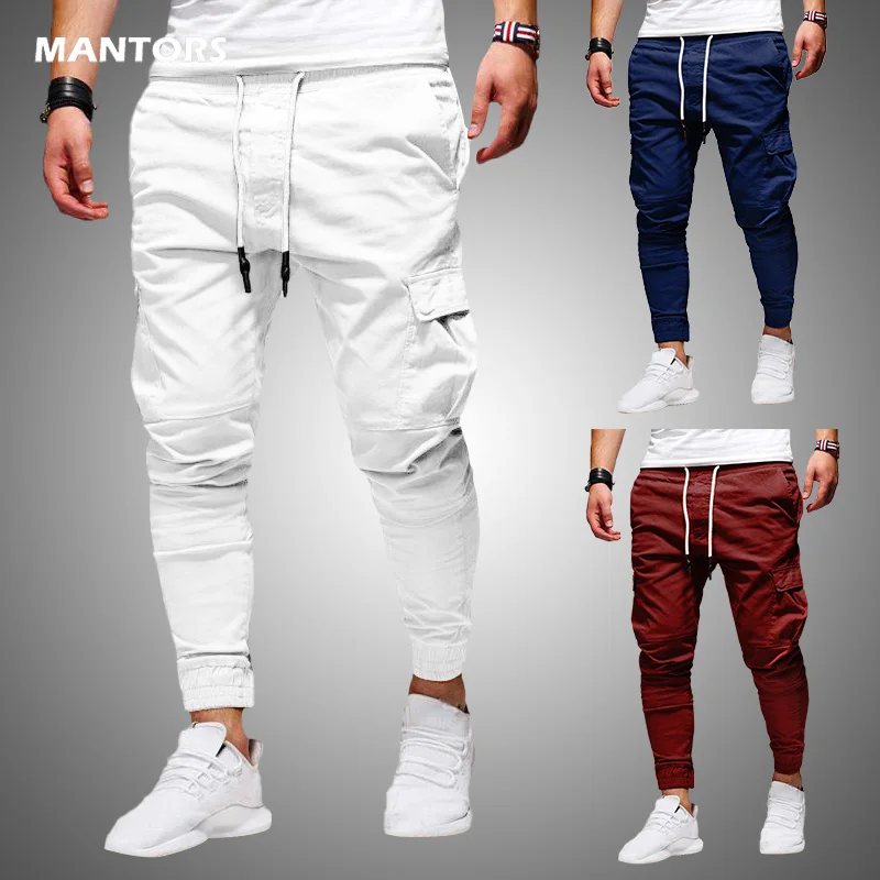 Pantalones de jogging informales para hombre, ropa de calle, Cargo, multibolsillos, Fitness, gimnasio, moda fina, 2020