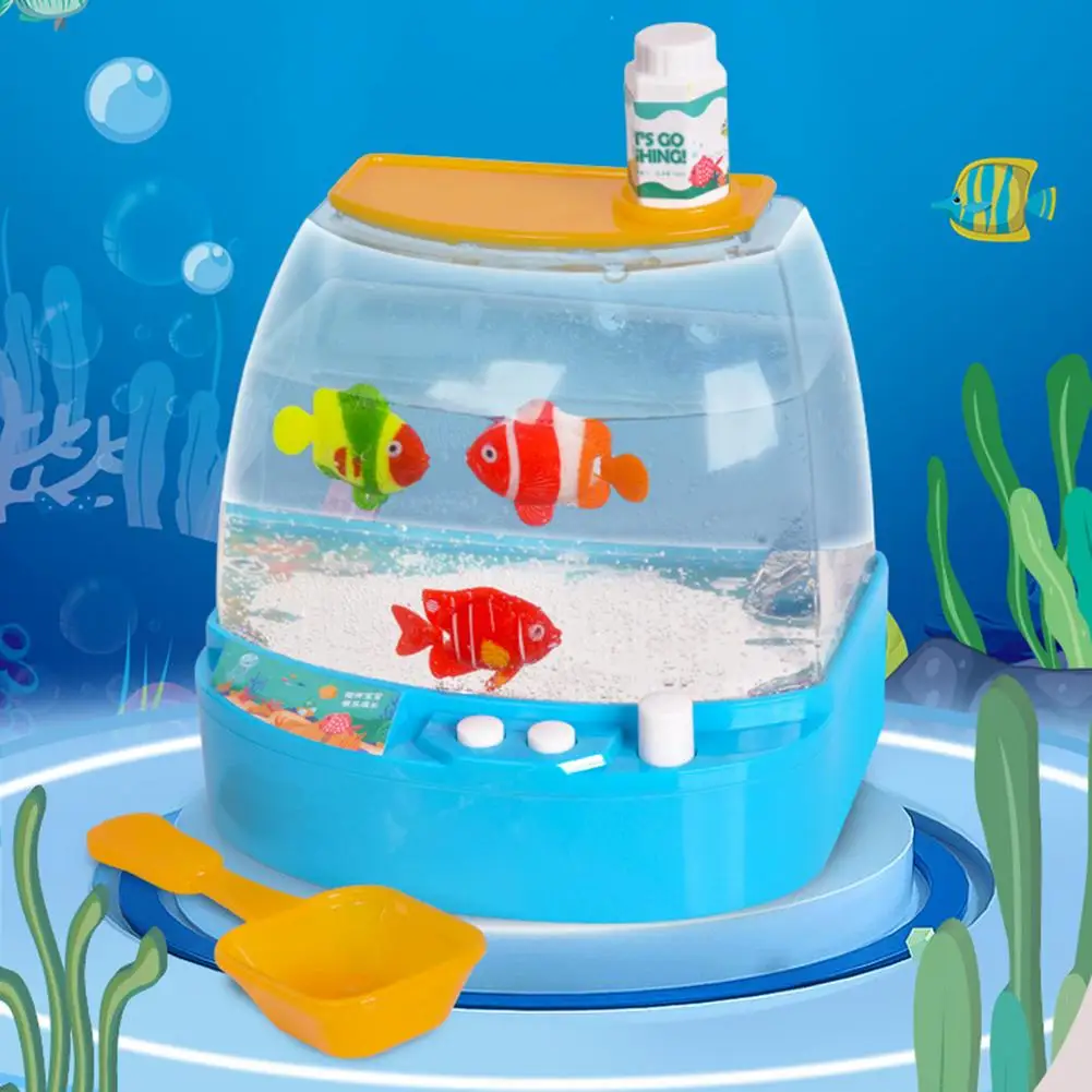 Artificial Mini Aquarium Electric Fish Tank Simulation Underwater World  Magnetic Fishing Interactive Toys Baby Aquarium Toy - Bath Toy - AliExpress