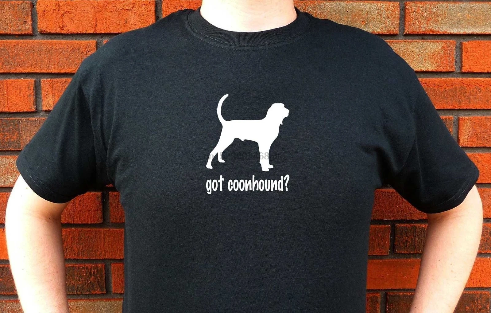 2019 Мужская футболка с короткими рукавами хит продаж рисунком Coonhound черного и