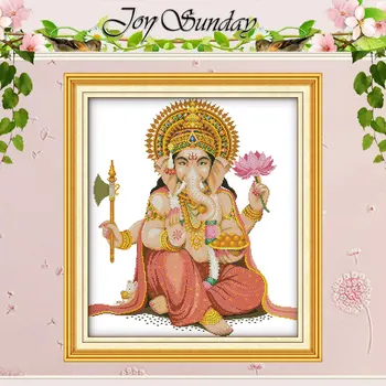 

Trunk Kwan-yin Counted Cross Stitch 11CT Printed 14CT Cross Stitch Sets Chinese Cotton Cross-stitch Kits Embroidery Needlework