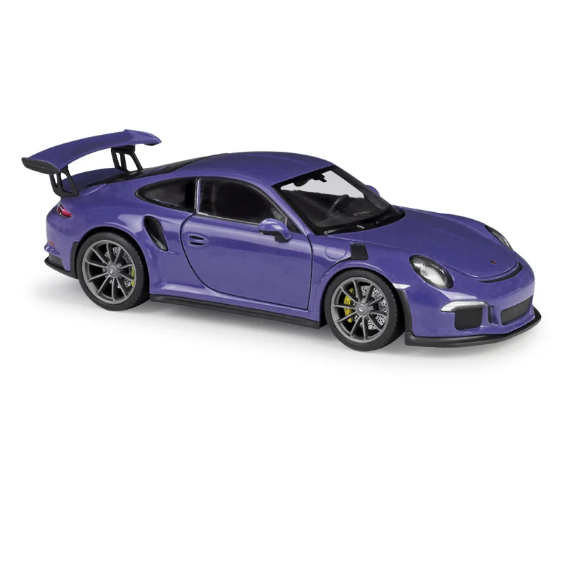 Welly 1:24 Porsche 911 GT3 RS purp автомобильный брелок для автомобильных ключей имитационная
