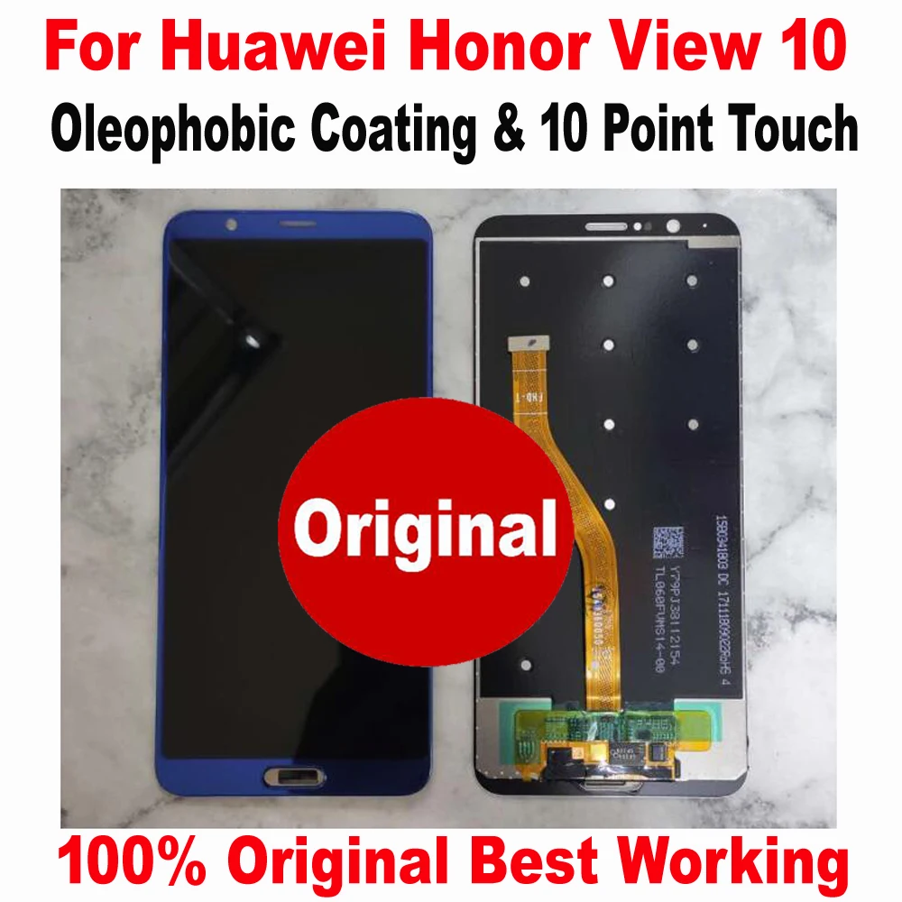 100% Original LCD For Huawei Honor View 10 V10 Display Touch Screen Digitizer Assembly Sensor Glass Panel Phone Pantalla | Мобильные