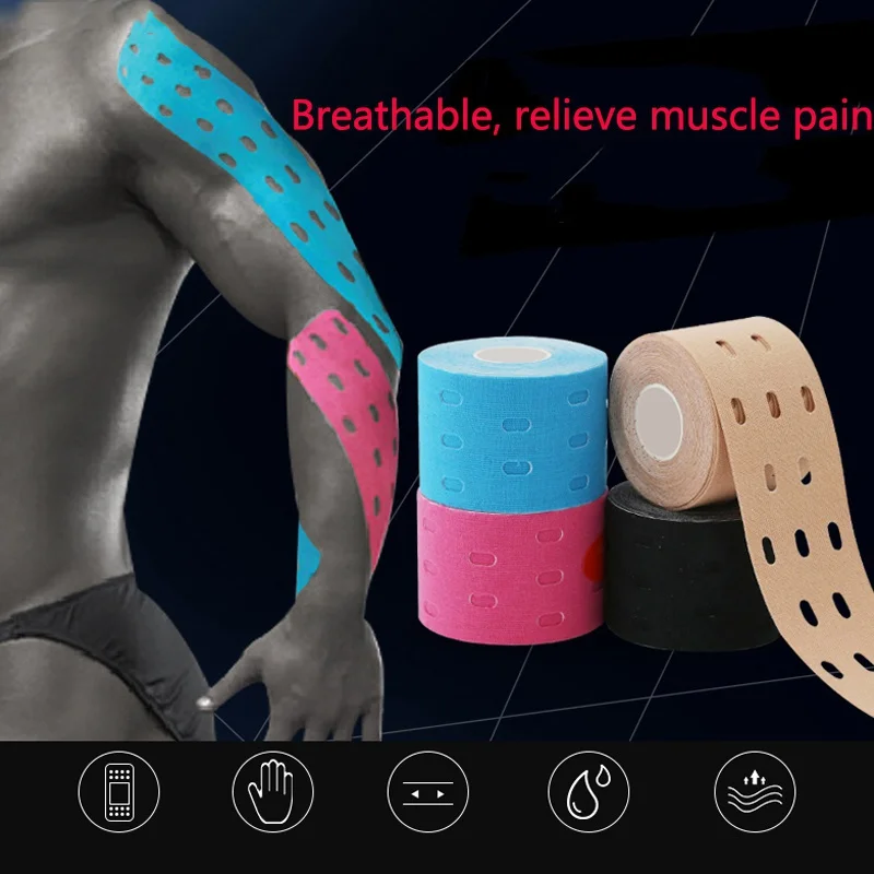 Водонепроницаемый цветной эластичный терапевтический скотч колено плечо локоть облегчение боли физио лента обернутая эластичный бинт мышечная лента