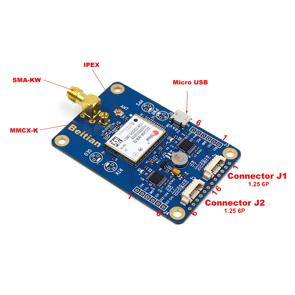 BEITIAN GNSS EVB ГЛОНАСС GALILEO Высокоточный сантиметр gps-модуль двухчастотный ZED-F9P модуль RTK BT-F9PK2