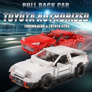 

Toyota Authorization Technic Creator MOC Cartoon Initial D AE86 Vechicle Car Building Blocks Bricks Toys
