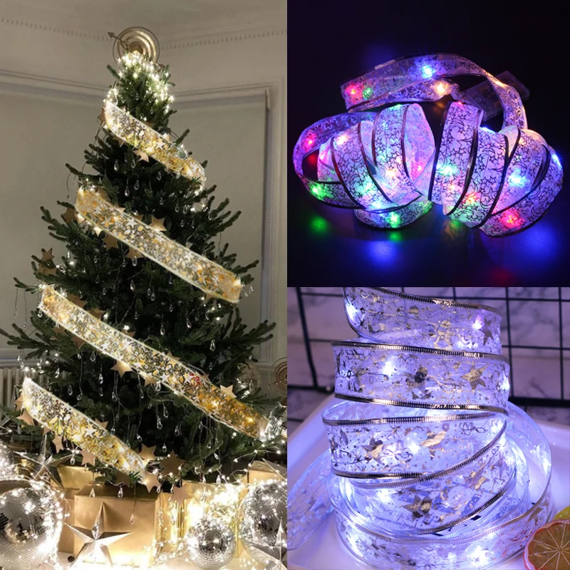 Guirnalda luces Led de Navidad para decoración del hogar, lazo de luces para fiesta, adorno de de Año Nuevo, 2022|Colgantes y adornos en forma de gota| - AliExpress