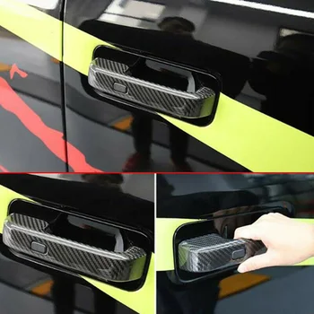 

4-piece Carbon Fiber Outer Door Handle Cover For Ford F-150 F150 2015-2019 Higt Quality ABS Door Bowl Protection Covers Sticker