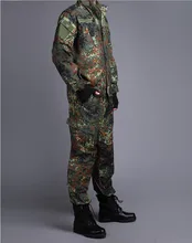 ドイツ軍 woodland camo スーツ acu bdu ミリタリー迷彩スーツは、 cs 戦闘戦術ペイントボールユニフォームジャケット & パンツ(China)