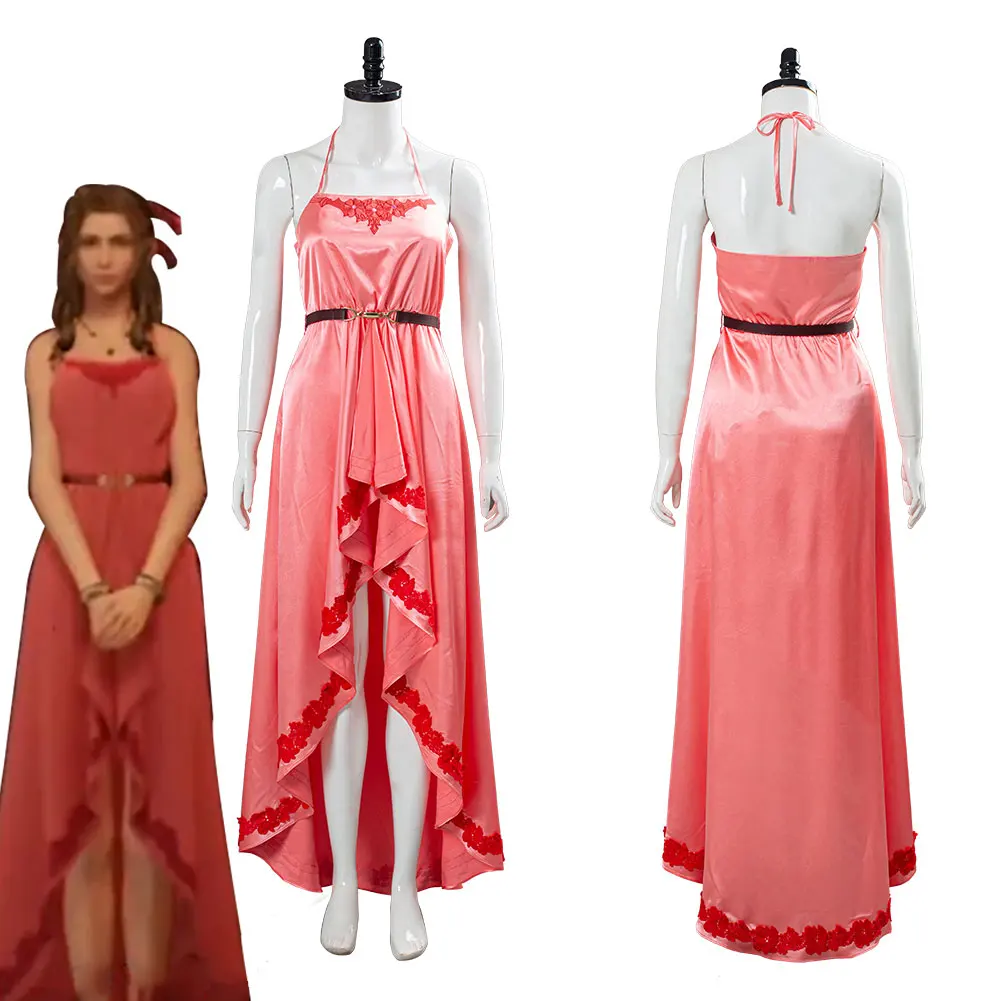 Long Gown Halter Dress Cosplay Costume 