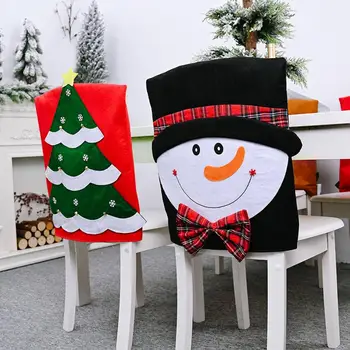 

FENGRISE Snowman Tree Christma Chair Cover Merry Christmas Decoration for Home Xmas Gifts Noel Navidad 2020 Happy New Year 2021