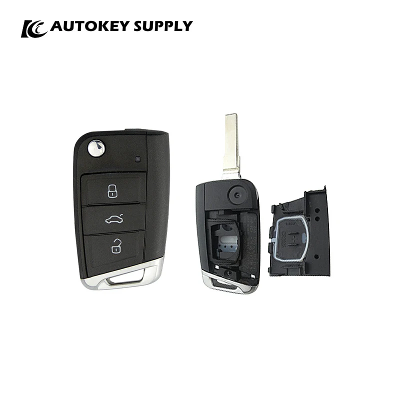 Per Vw 3 Pulsante Flip Pieghevole Shell Di Ricambio Per Vw Golf 7 Mk 7 Skoda Sedile Autokeysupply Akvwf137