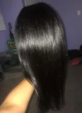 MYLOCKME-pelucas de cabello humano liso para mujer, 4x4/5x5/6x6, postizo de encaje Frontal, pelo Remy brasileño, Color Natural, liso