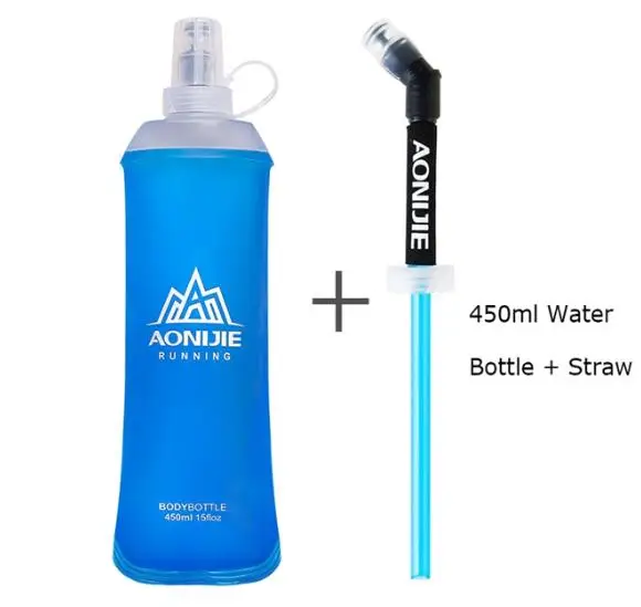 450ml 1 AONIJIE 250 мл 500 мл мягкая колба складная бутылка для воды TPU бесплатно для бега гидратация Пакет Поясная Сумка жилет - Цвет: 450ml 1