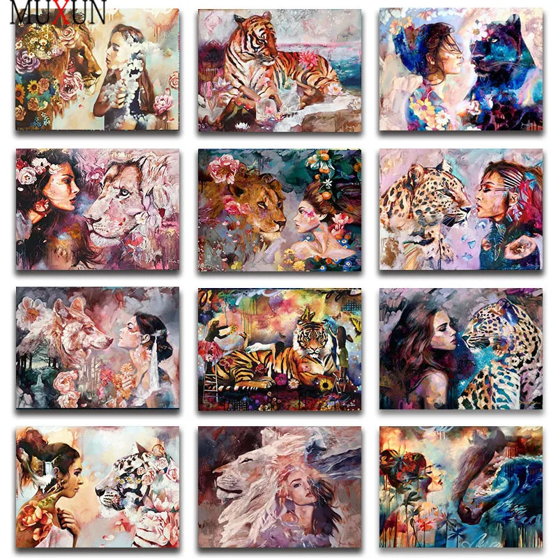 

5D Diamond Painting Full Drill Color Woman 3D Embroidery Diamond Full Beauty And The Beast Full Picture Rhinestones Mosaic Ep309