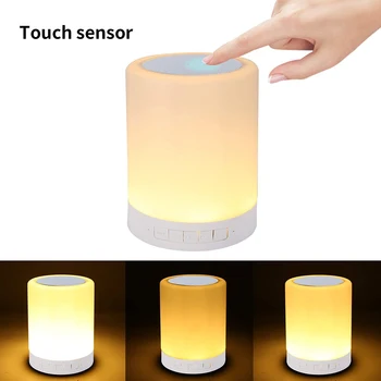 

Bedside Decor Lamp Creative Gift Dimmer Intelligent Bedside Lamp LED Bluetooth Night Light Colorful Change Touch