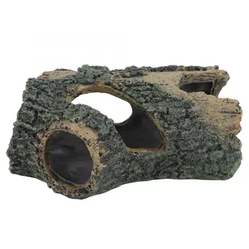 

Resin Aquarium Artificial Simulation Tree Trunk Hole Water Plants Reptiles Hide House Fish Landscape