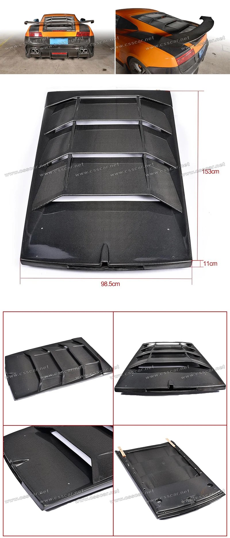 Настоящее карбоновое волокно задняя крышка крыши капот для Lamborghini Gallardo модифицированный LP700 капот автомобиля аксессуары