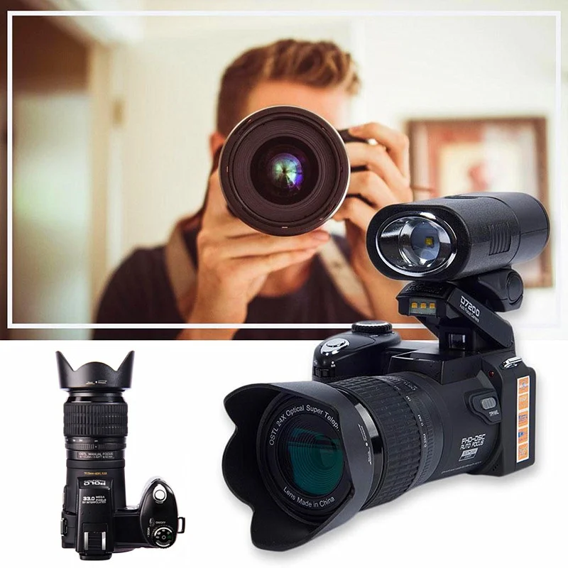D7100 Цифровая видеокамера широкоугольная поддержка sd-карты фонарик для домашнего использования и наружного использования