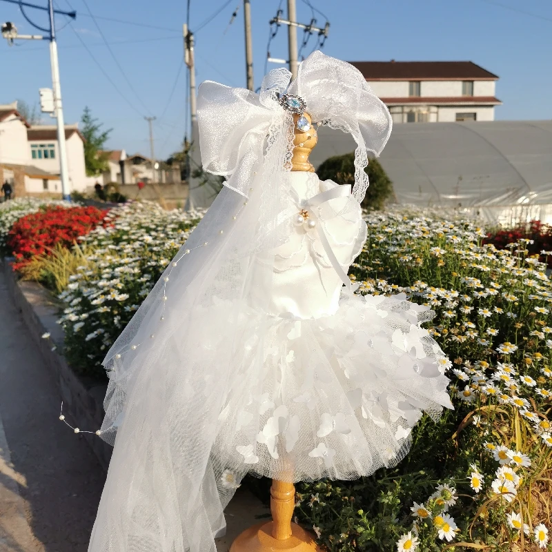 vestido de casamento artesanal para roupas de renda filhote de cachorro