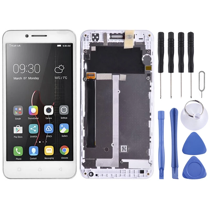 

LCD Screen and Digitizer Full Assembly with Frame for Lenovo Vibe C A2020 A2020a40(White)