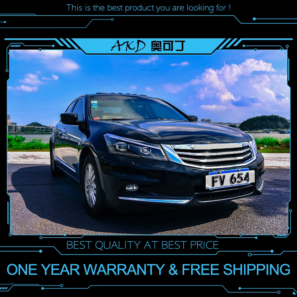 AKD тюнинг автомобильных фар для Honda Accord G8 2008 2013 светодиодные фары DRL ходовые огни Bi