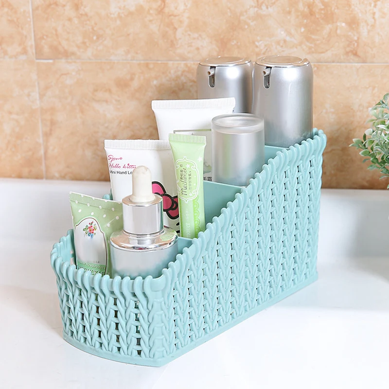 Storage Plastic Basket Kitchen Box Bin Cloth Container Home Laundry Organizer Desktop L9 #2 | Дом и сад