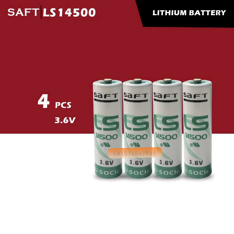 4 шт. литиевая батарея SAFT LS14500 ER14505 AA 3 6 В 2450 мАч для комплектного оборудования