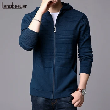 

2020 New Fashion Windbreaker Jackets Mens Autumn Winter Cardigan Streetwear Trend Overcoat Hooded Casual Coat Men Clothing