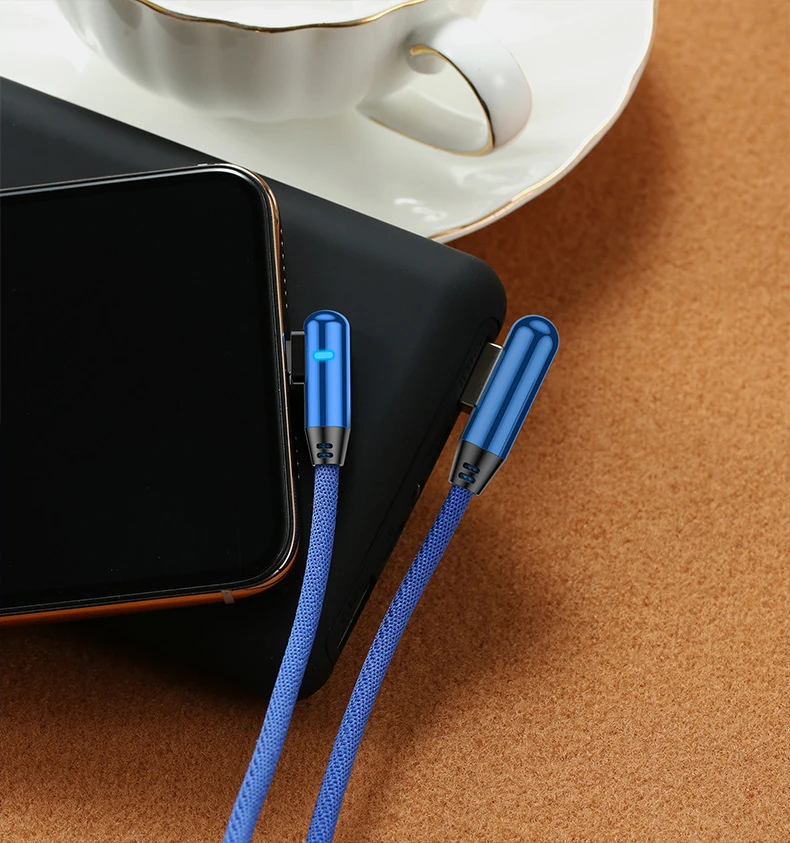 Кабель Micro usb type-C для Apple iPhone светодиодный usb-кабель для передачи данных кабель type c локоть usb-кабель для зарядки мобильных телефонов