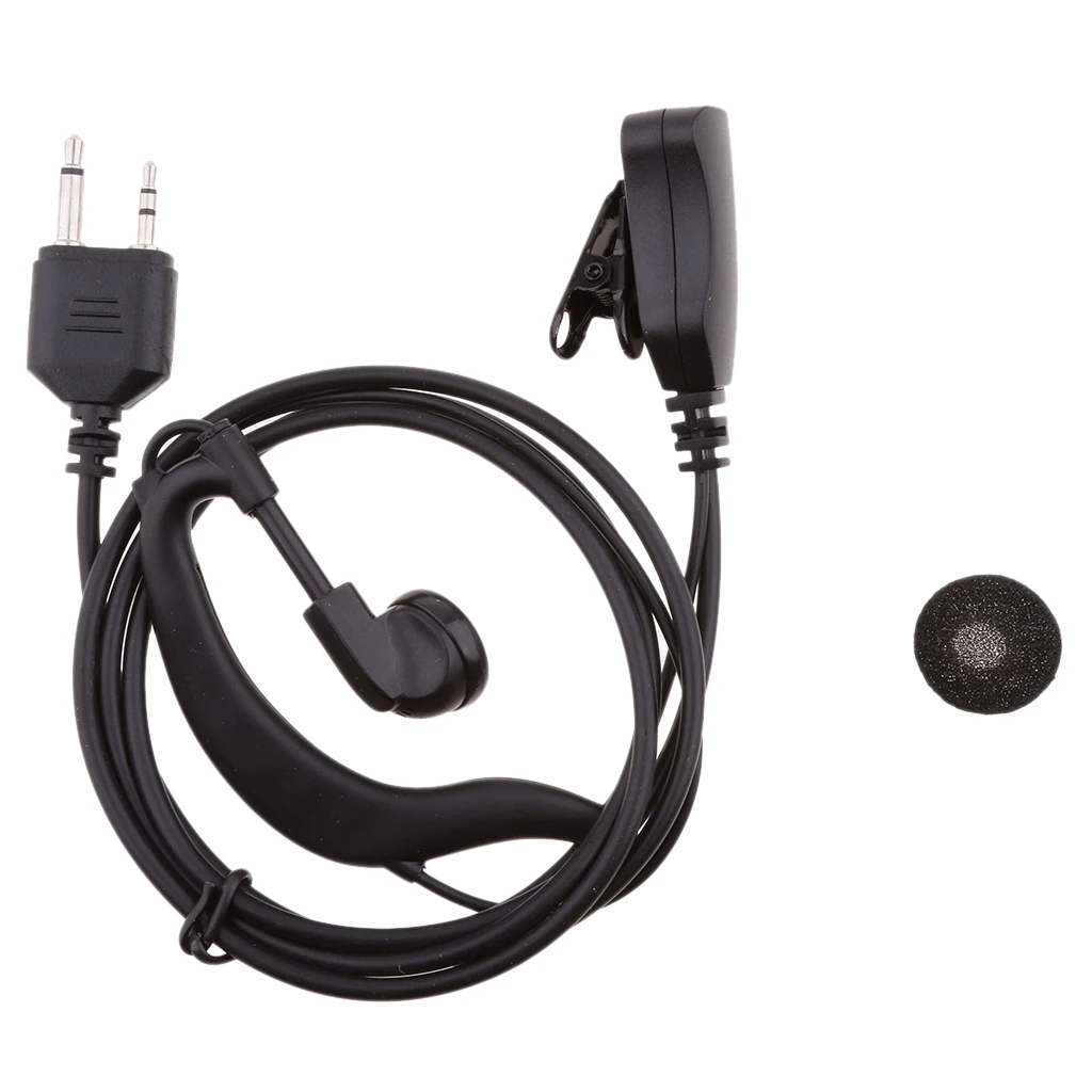 Two Way Radio G Shape Clip-Ear Headset Earpiece With PTT For Midland GXT400