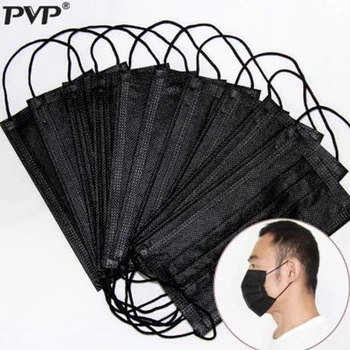 

100PCS Face Mask Anti Dust Anti-Pollution 3 Layer Mouth Protective Masks Elastic Ear Loop Disposable Dust Filter Safety Mask