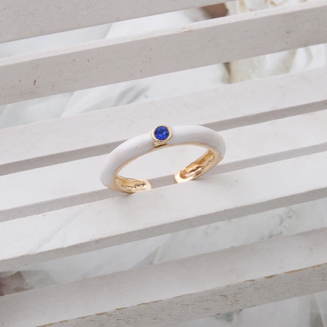 NeeFuWoFu Y2K Multicolor Enamel Dripping Oil Open Ring For Women, Adjustable  Gold Plated Chunky Finger Rings Party Jewelry yellow