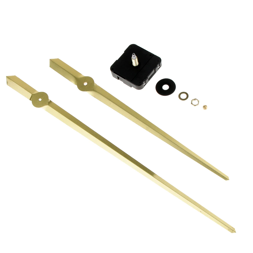 Wall Clock Quartz Movement Mechanism Gold/Black Hands DIY Repair Parts Kit