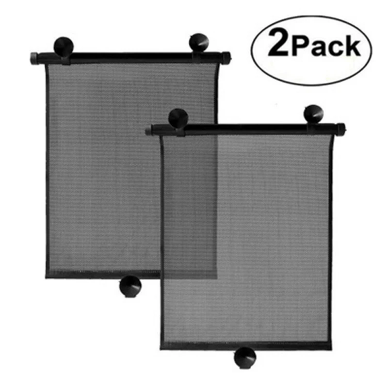 New 2pcs/set 45x40cm Car Side Window Sunshades Black Auto Exterior Curtain Sunshade Car Windshield Covers Sun Protection