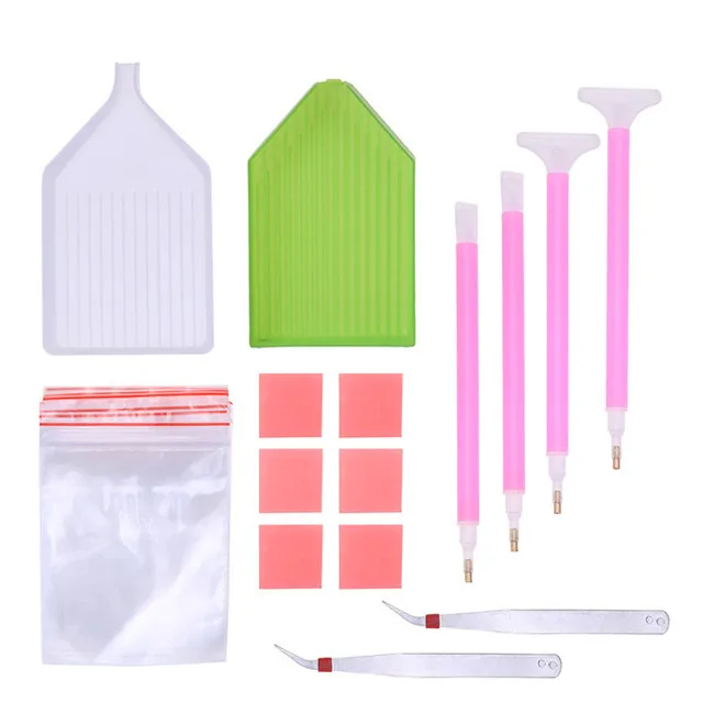 

Diamond Painting Accessories 3D Diamond Painting Cross Stitch DIY Embroidery Pen Tools Set Mosaic Glue Pen Kit Tweezers