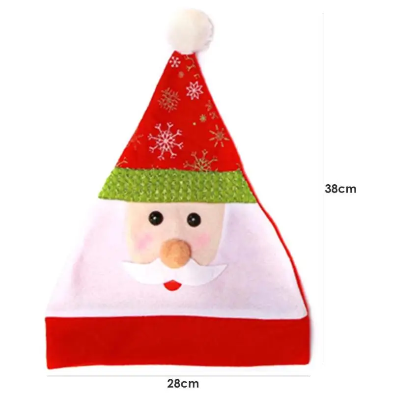 Christmas hat-C 1 шт. рождественские шапки с рисунком для детей и взрослых, Рождественская шляпа из нетканого материала, Рождественская шляпа, украшение для рождественской вечеринки - Цвет: Christmas hat-C