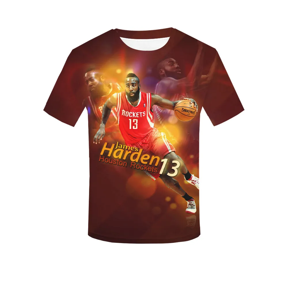 Новинка баскетбольная Футболка со звездами harden с 3d принтом мужская и женская
