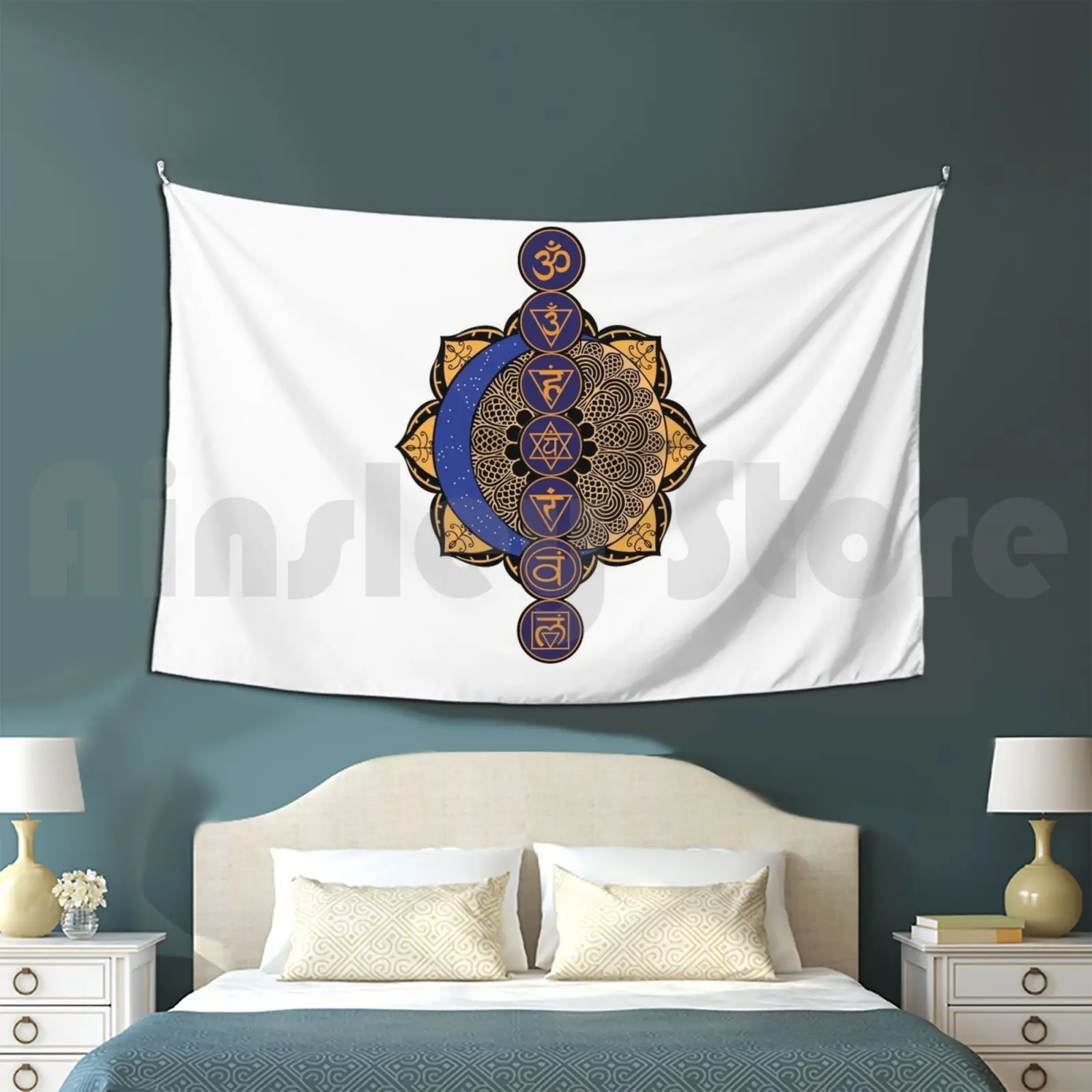 Il 7 Chakra Arazzo Sfondo Appeso A Parete Ruota Energia Meditazione Prana Simbolo Energia Vitale Buddismo Induismo