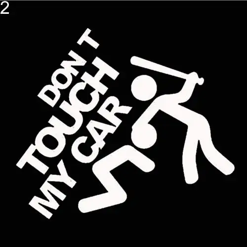 Creative Funny Dont Touch My Car Vehicle Reflective Decals Sticker Decoration White2