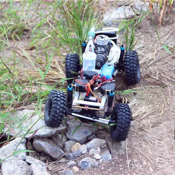 

Level 15 Methanol Engine DIY 4WD Electric Generator with Reverse Function 2.4G RC Off-road Climbing Car Model(Has been installed