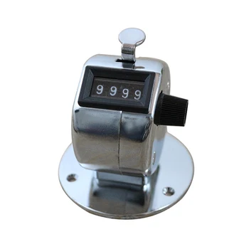 

1Pc Metallic Heavy Duty 4 Digit Number Counter Number Clicker Handheld Tally Counter Sports Counting Recorder