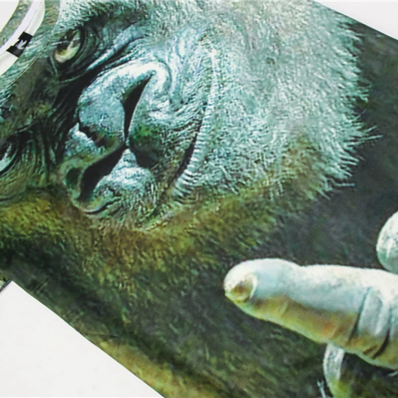Футболка Gorilla Streetwear с 3D принтом показывает ваш средний палец футболка UnisexFunny