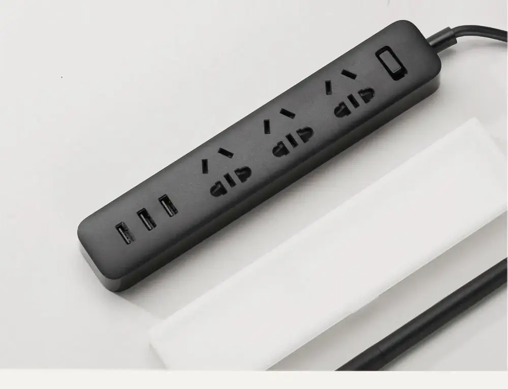 Xiaomi Mijia power Strip 3 порта 3Usb разъем питания вкл/выкл 2500 Вт 10а защита от перегрузки для