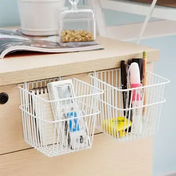 

2 Pcs Storage Basket Stainless Steel Rack Hanging Storage Rack Wall Hanging Rack for Home Kitchen Bathroom