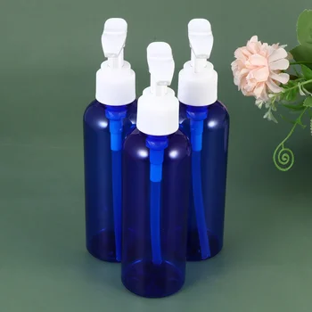 

10 Pcs 100ml Plastic Empty Bottles Empty Shampoo Pump Bottles Lotion Dispenser for Travel Outdoor Camping Business Trip (Blue)