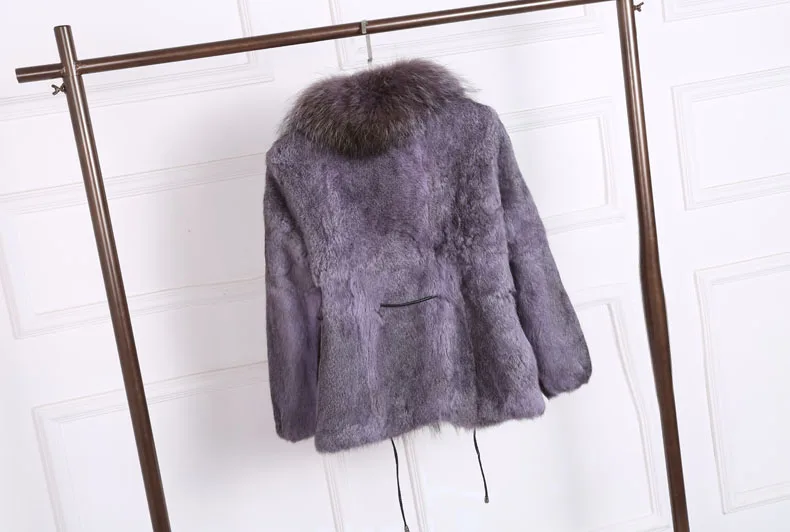 women real rabbit fur coat natural fur jacket female clothing (19)