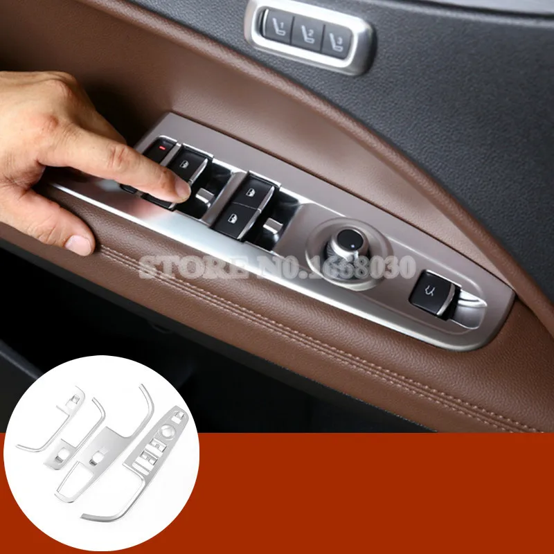 

ABS Car Door Armrest Window Switch Trim Cover 4pcs For Alfa Romeo Stelvio 2017-2021 Car accesories interior Car Trim