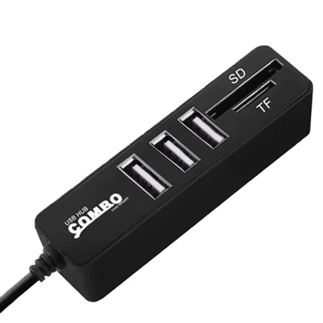 Fashion Multi Usb 2.0 Hub Usb Splitter High Speed Tf Sd Card Reader