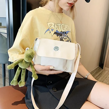 

Korean ins ugly cute doll long-legged frog messenger bag Japanese Harajuku port style funny doll girl bolsa feminina de tecido