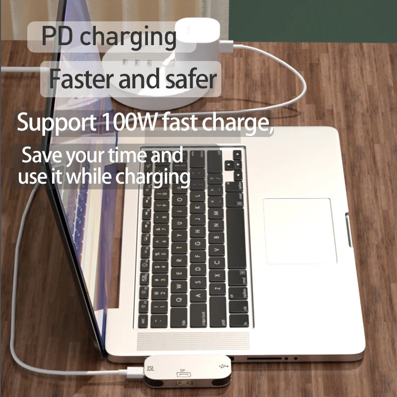 USB Typ C HUB USB C Zu 4K HDMI-kompatibel Mini DP USB 2,0 PD 100W Schnell Ladegerät splitter Docking Station Für MacBook Pro_voghion.com